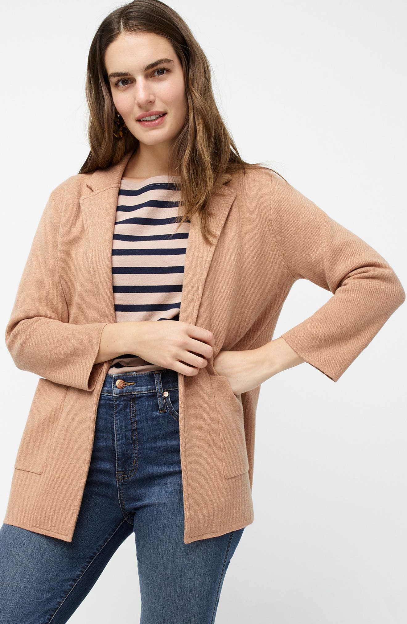 j crew lightweight sweater blazer