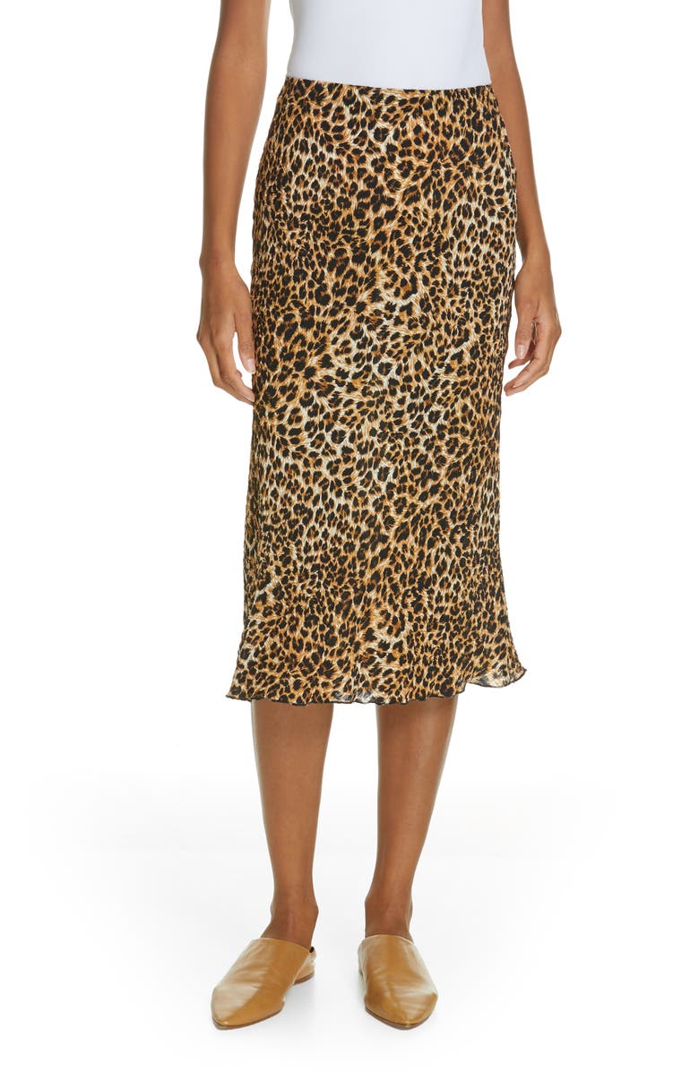 Nanushka Zarina Leopard Print Midi Skirt | Nordstrom