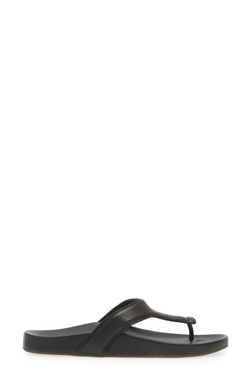 Shop Olukai Kipea Lipi Sandal In Black/black