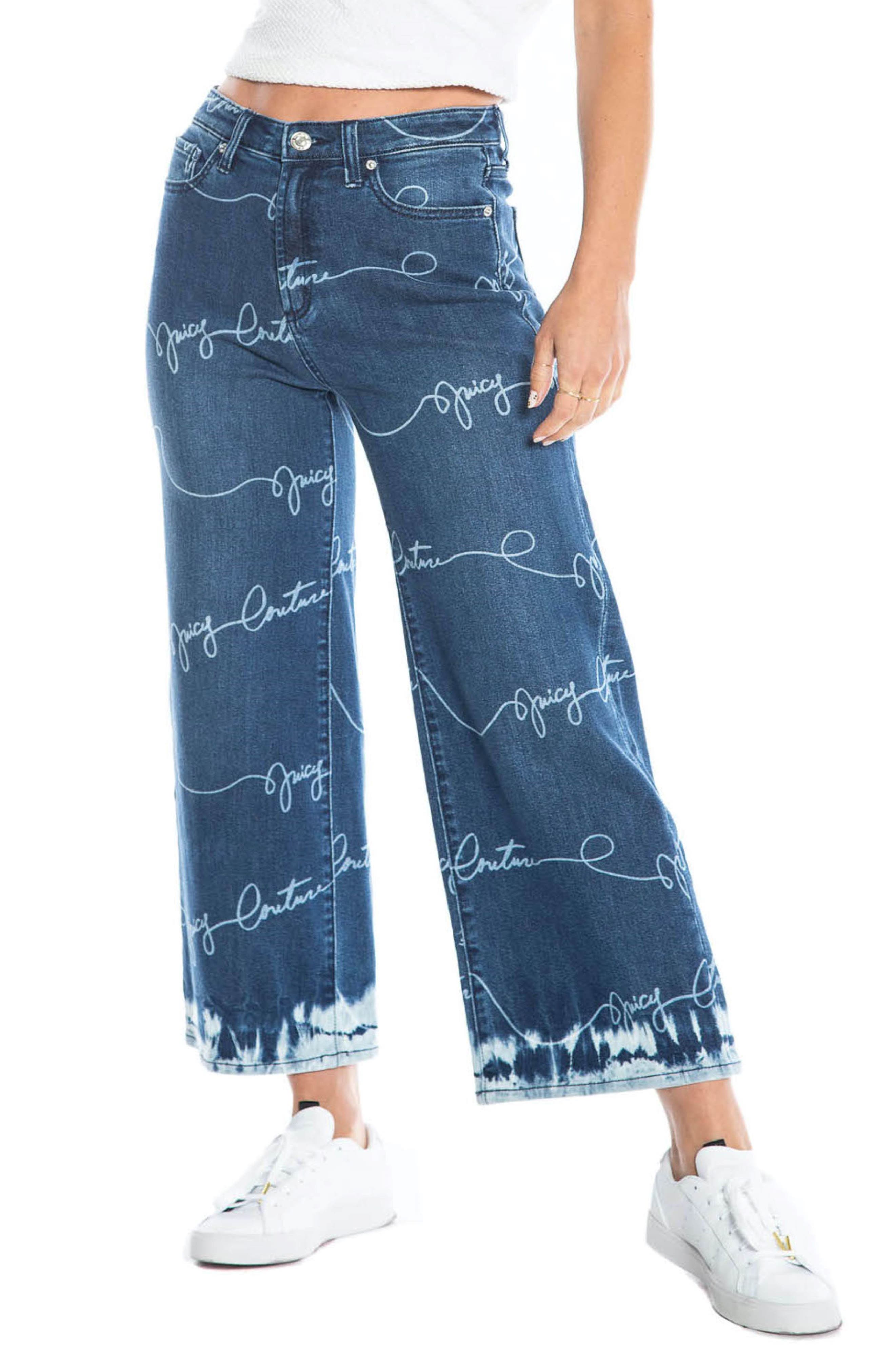 Juicy Couture Wide Leg Crop Jeans 