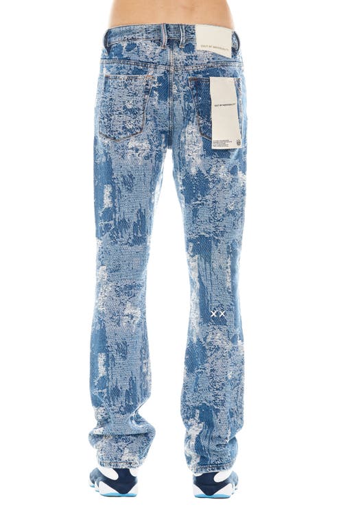 Cult Of Individuality Lenny Ripped Bootcut Jeans In Digi