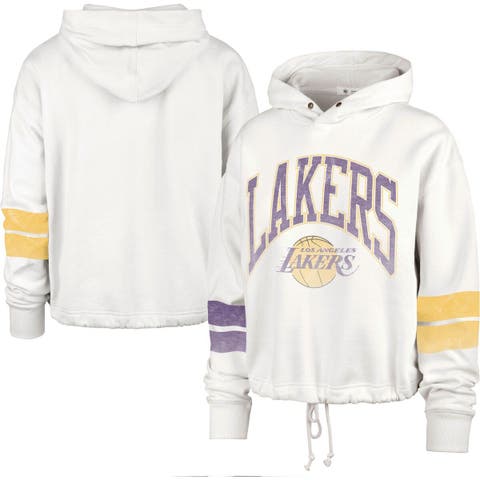 Nike Lakers Courtside Team Cropped Pullover Hoodie - Women's
