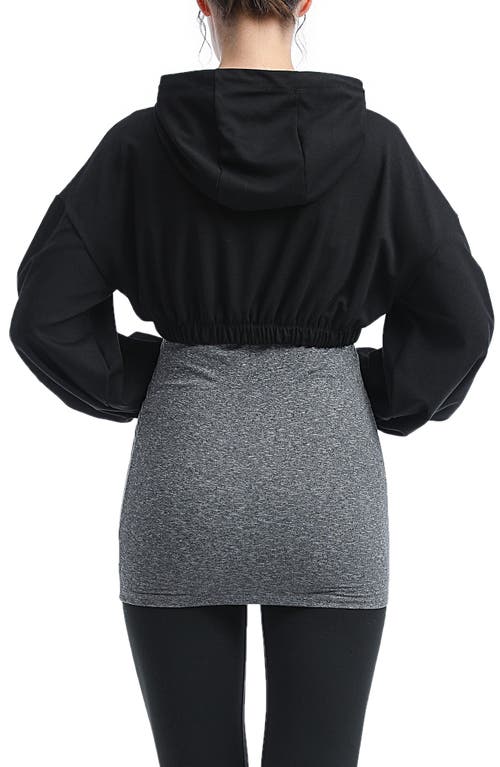 Kimi And Kai Aroa Active Maternity/nursing Hoodie In Black/gray