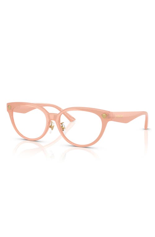 Versace 54mm Pillow Optical Glasses In Opal Pink