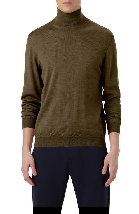Merino Wool Turtleneck Sweater, Men's Turtleneck, Natural Wool