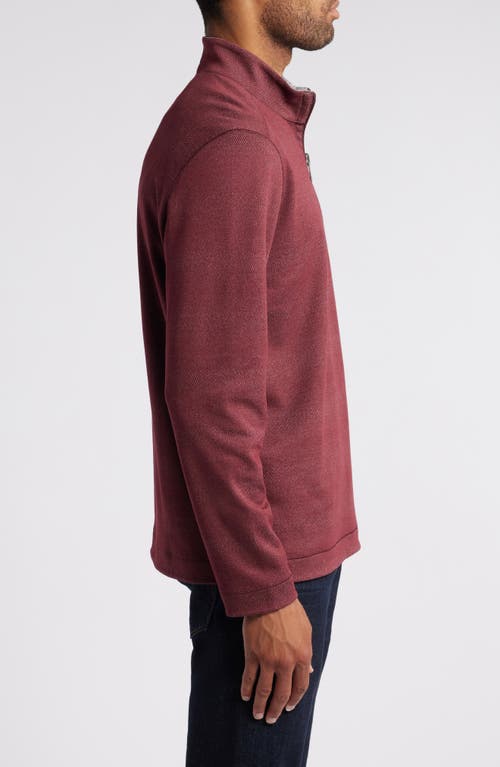 Johnston & Murphy Xc4® Reversible Performance Pullover In Burgundy