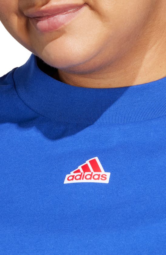 Shop Adidas Originals Future Icons 3-stripes Cotton T-shirt In Semi Lucid Blue