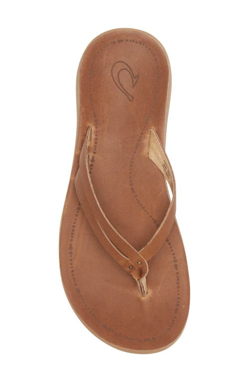 Shop Olukai Kapehe Luana Flip Flop In Sahara/sahara