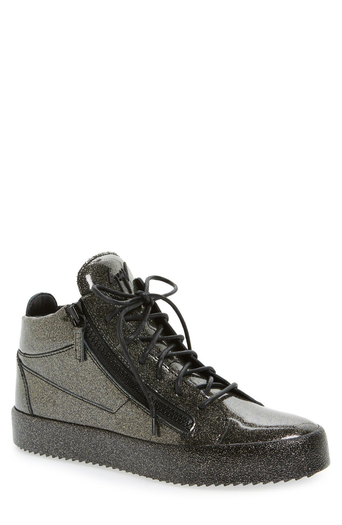 Giuseppe Zanotti Metallic High Top Sneaker (Men) Nordstrom