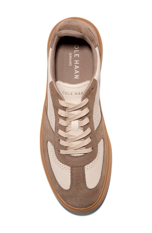 Cole Haan Grand Crosscourt Downtown Sneaker In Ivory/ch Dk Cuoio