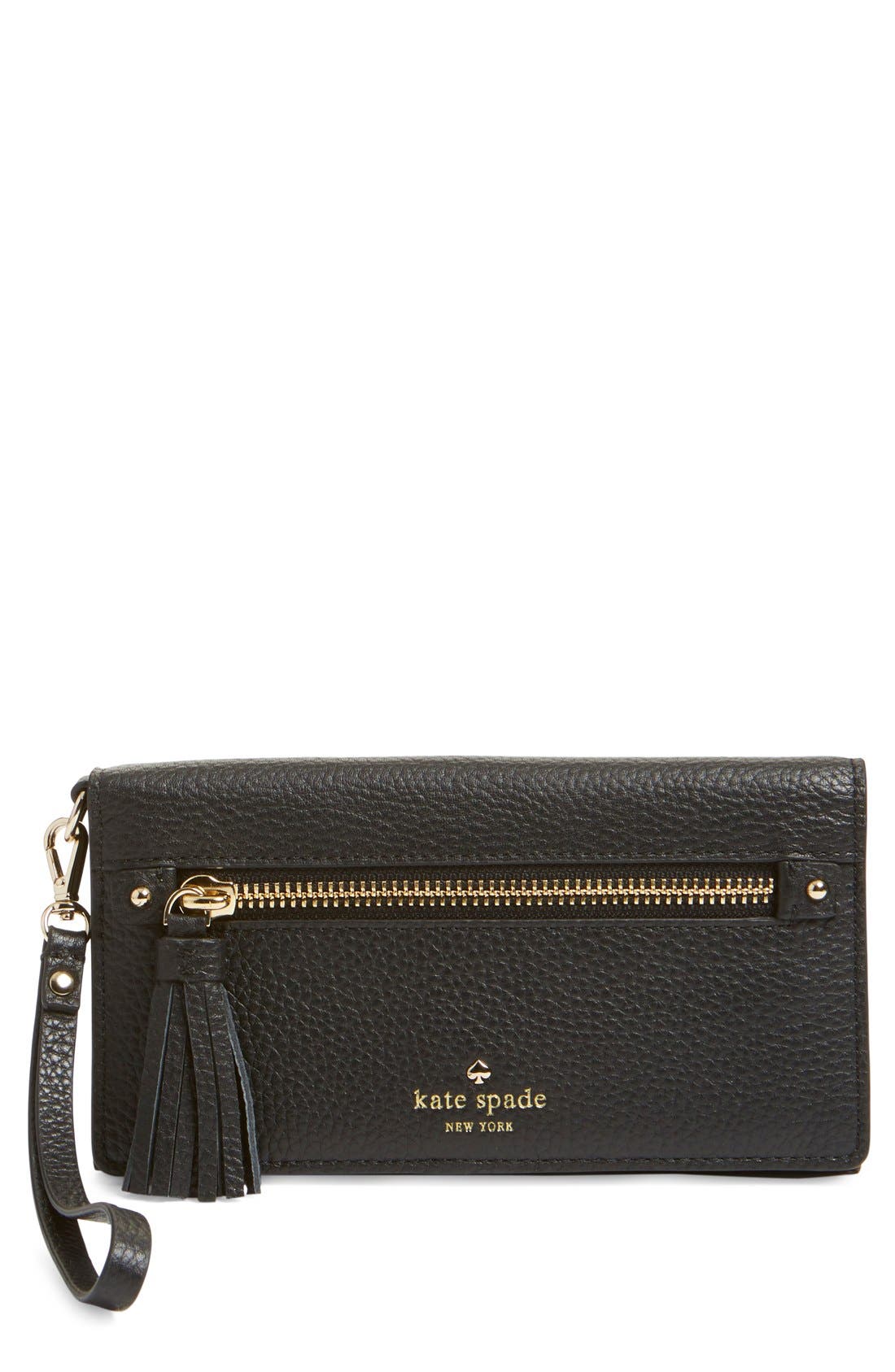 kate spade new york 'spencer court rae' leather wristlet wallet
