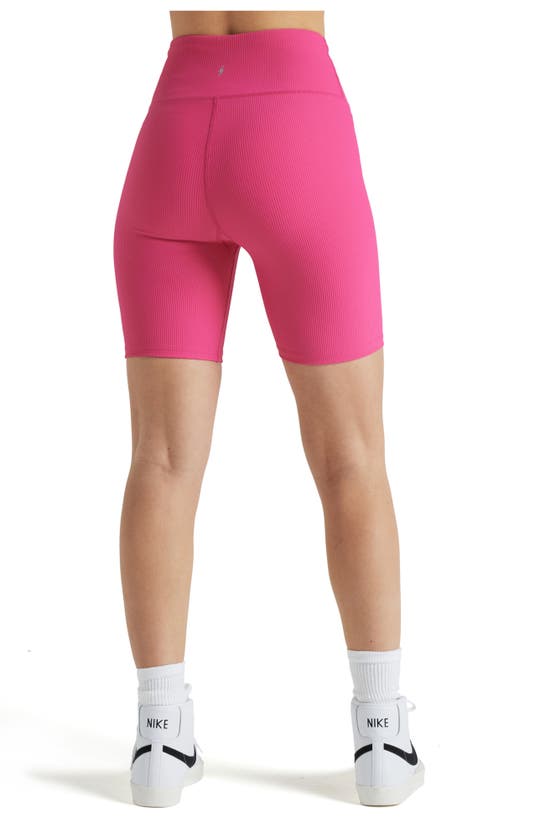 Shop Electric Yoga Rib Biker Shorts In Pink Yarrow