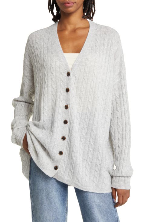 Cable-Knit Cotton V-Neck Sweater Vest