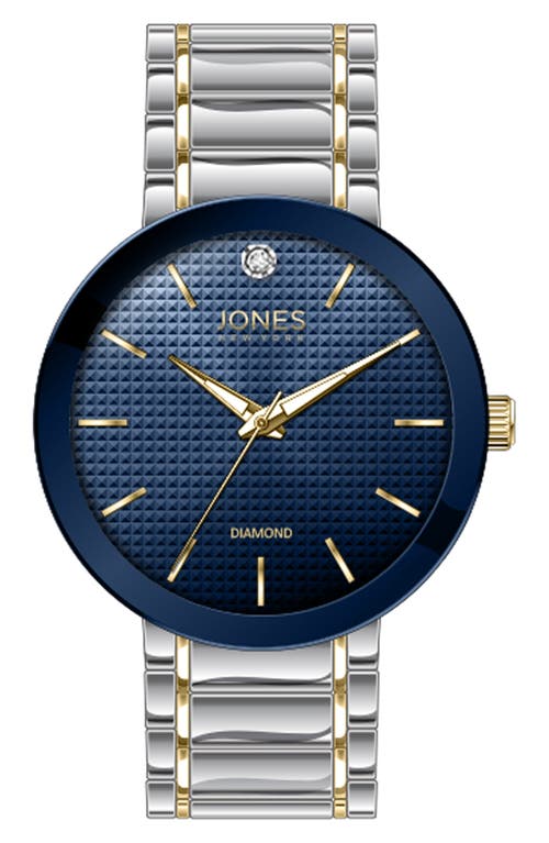 Jones New York Diamond Accent Three-hand Quartz Bracelet Watch, 42mm In Silver/gold