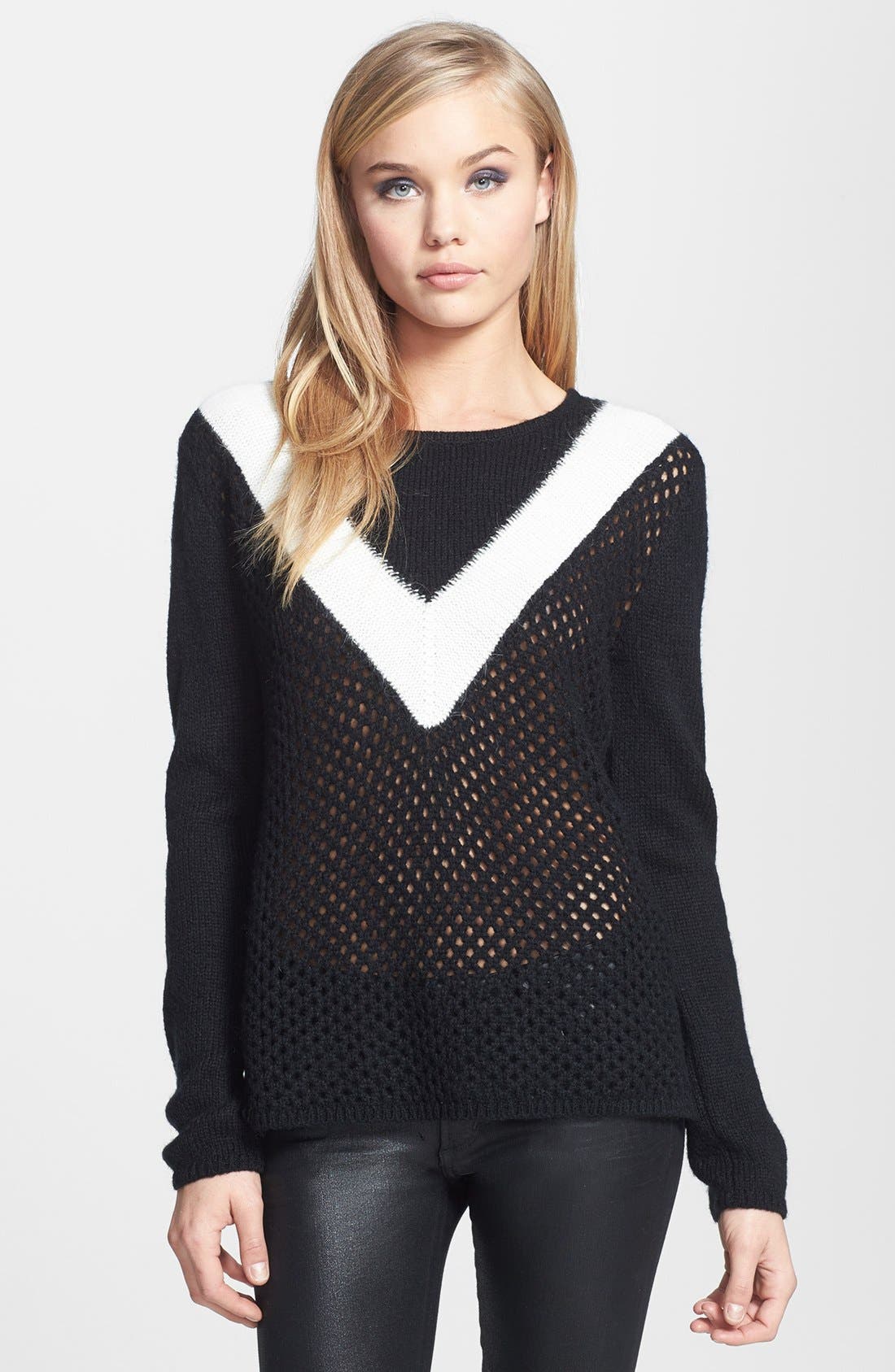 Trouvé Graphic Mix Knit Sweater Nordstrom