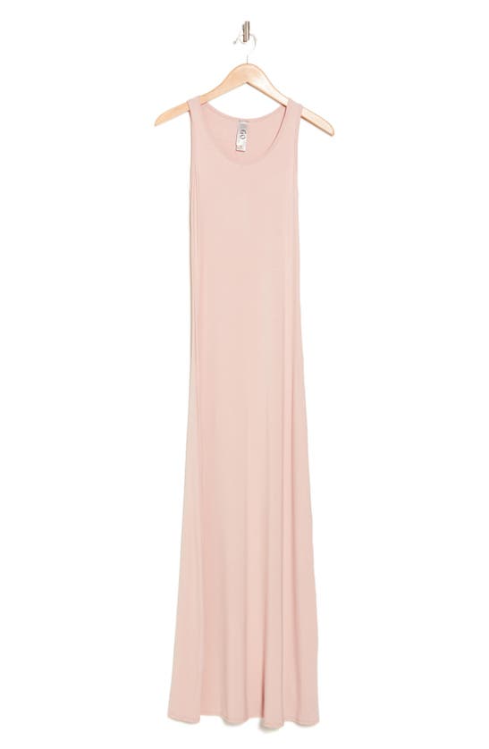 Go Couture Sleeveless Racerback Maxi Dress In Dusty Mauve Rose Pink
