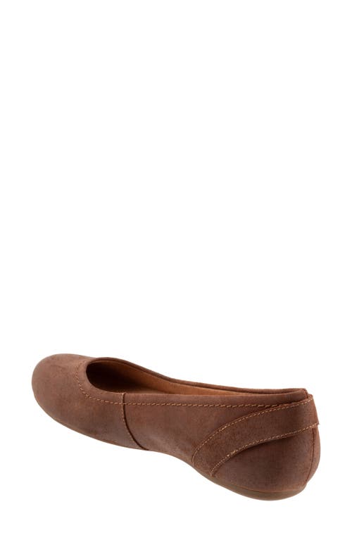 Shop Softwalk ® Sydney Flat In Brown Suede