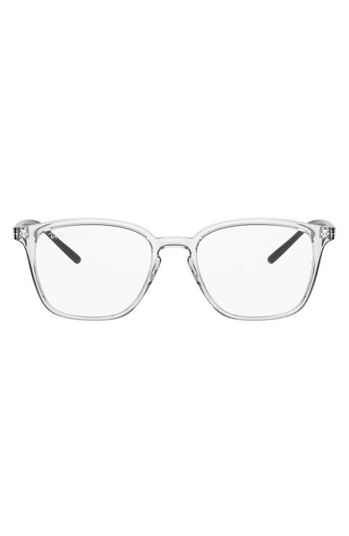 Ray-Ban Unisex 50mm Square Optical Glasses in Transparent at Nordstrom