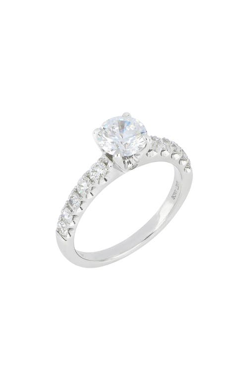 Bony Levy Pavé Diamond Round Solitaire Engagement Ring Setting in White Gold at Nordstrom, Size 6.5