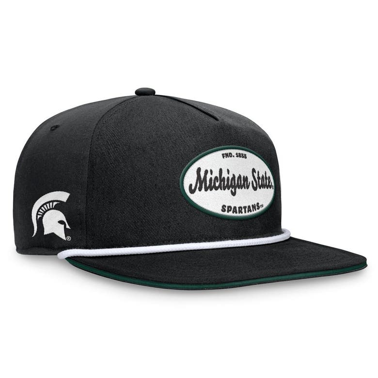 Shop Top Of The World Black Michigan State Spartans Iron Golfer Adjustable Hat