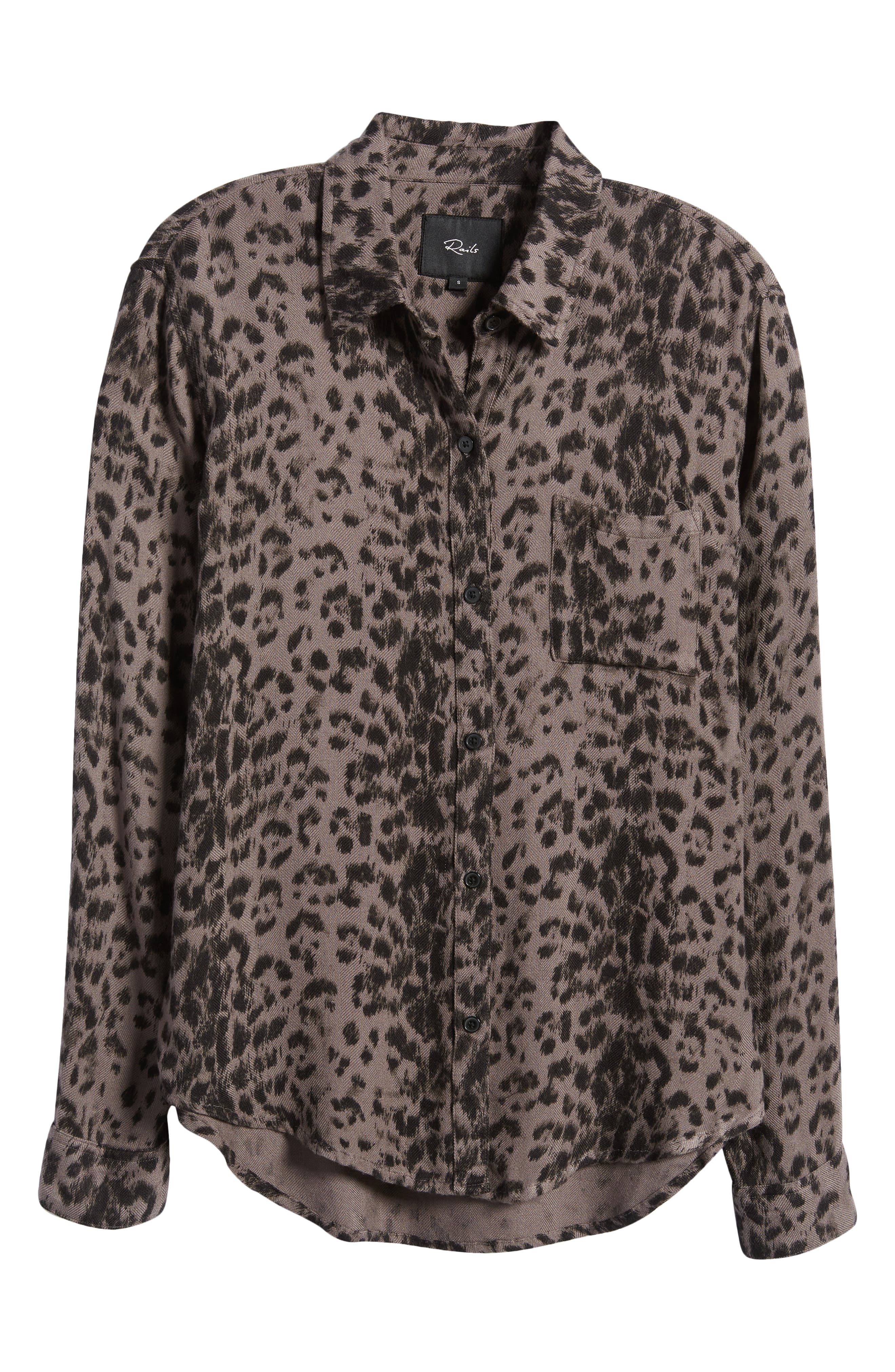 Rails Hunter Leopard Print ButtonUp Shirt Nordstrom