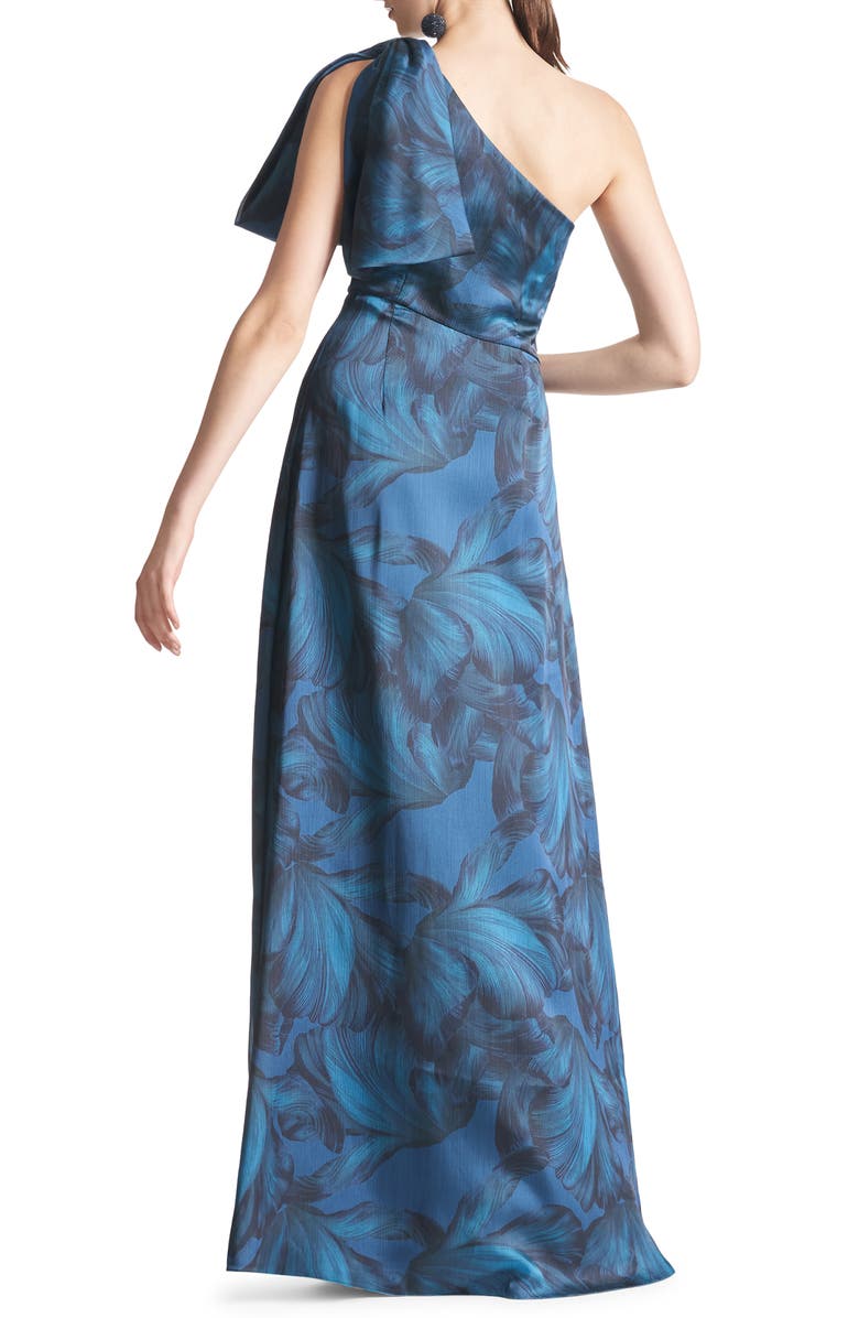 Sachin & Babi Chelsea Floral Print One-Shoulder Georgette Gown | Nordstrom