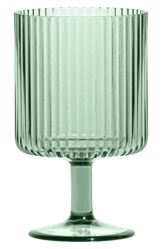Tarhong Set Of 6 Shatterproof Mesa Stacking Goblets In Green