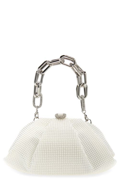 JUDITH LEIBER COUTURE Gemma Crystal Clutch in Silver Pearl at Nordstrom