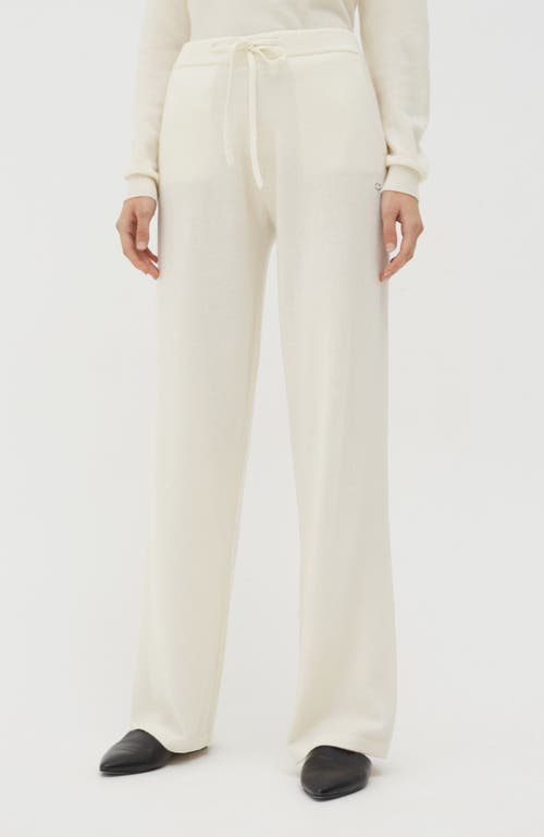 Chinti & Parker Cashmere Wide-leg Sweatpants In Cream