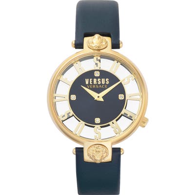 Versus Versace Kristenhof Leather Strap Watch,
