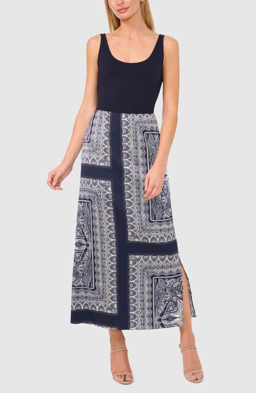 Shop Halogenr Halogen(r) Scarf Print Maxi Skirt In Classic Navy Pattern