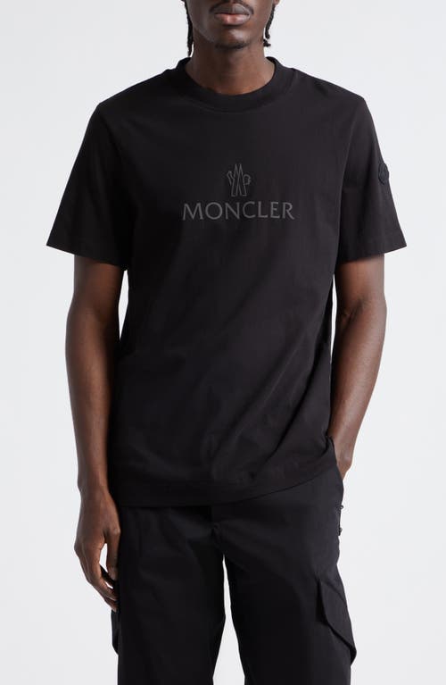 Moncler Cotton Jersey Logo Graphic T-Shirt Black at Nordstrom,