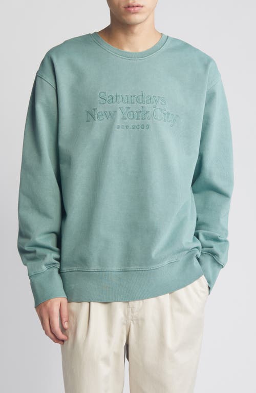 Saturdays NYC Bowery Embroidered Cotton Sweatshirt at Nordstrom,