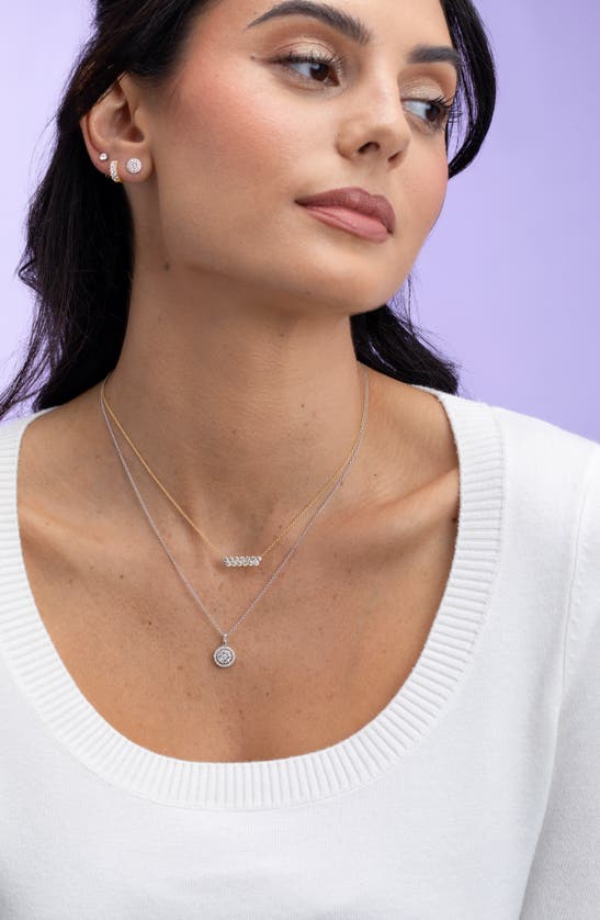 Bony Levy Florentine Diamond Bar Pendant Necklace In 18k Yellow Gold