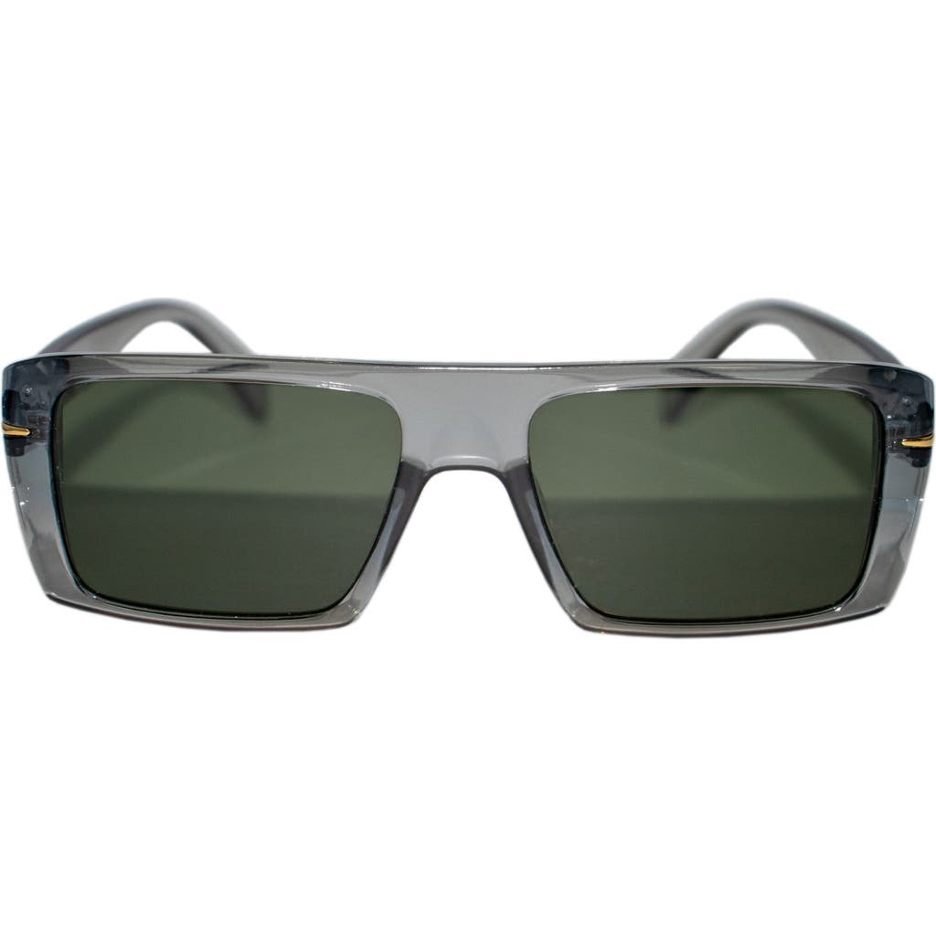 Fifth & Ninth Atlas 54mm Polarized Rectangular Sunglasses In Green