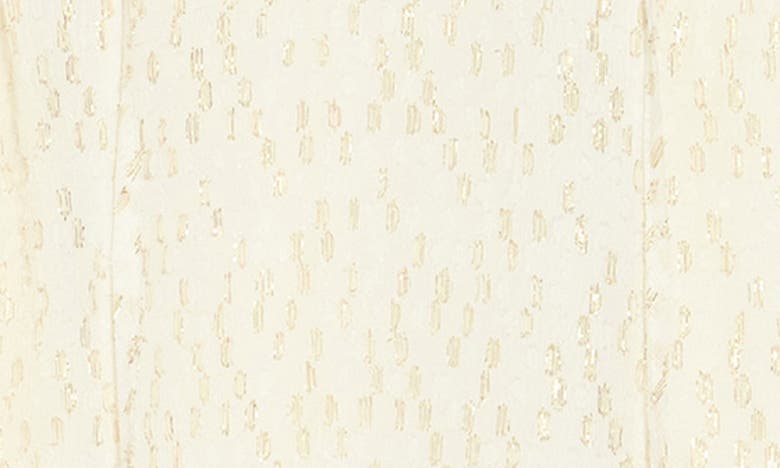 Shop Ramy Brook Faith Long Sleeve Silk Blend Top In Ivory Soft Lurex Dot
