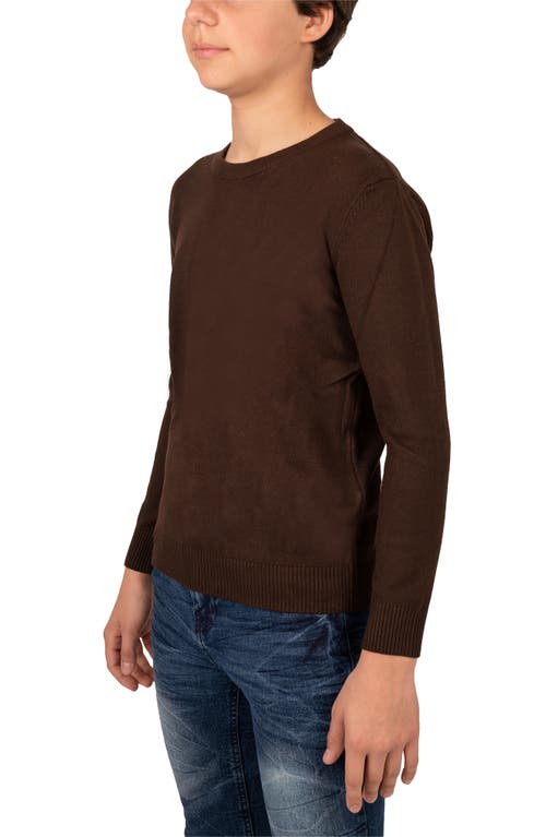X-ray Xray Basic Crew Neck Sweater In Dark Brown