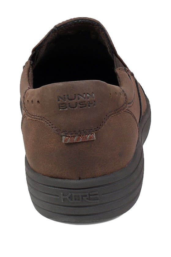 Nunn Bush Men's Kore City Walk Slip-on Sneakers In Dark Brown