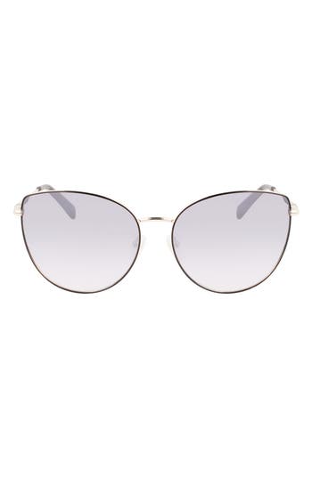 Longchamp Roseau 60mm Cat Eye Sunglasses In Gray