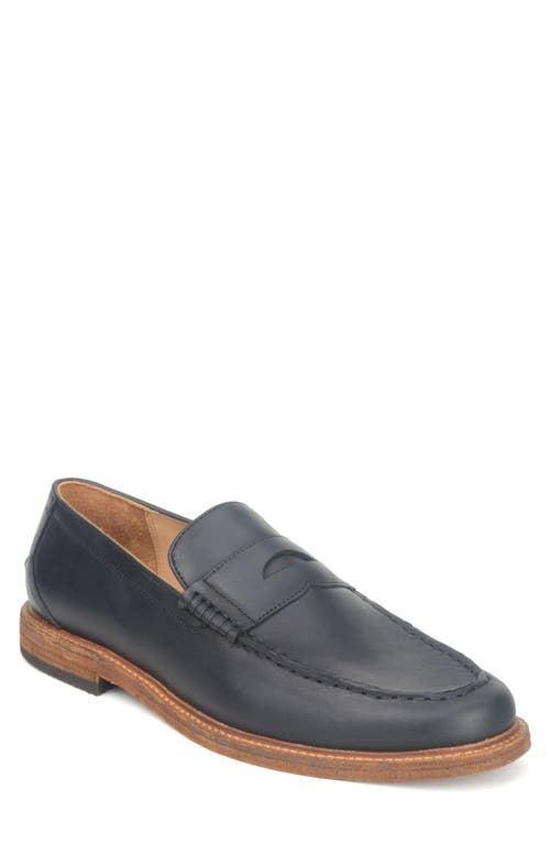 Warfield & Grand Dillinger Moc Toe Penny Loafer In Black