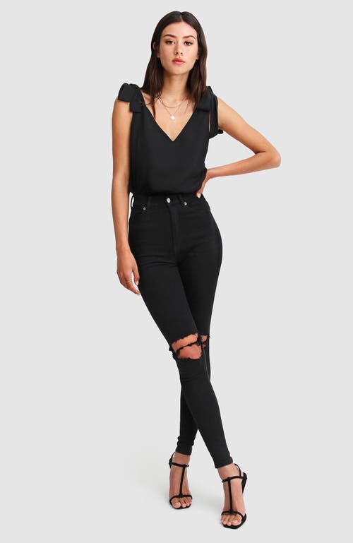 Belle & Bloom Feel For You V-neck Top In Black