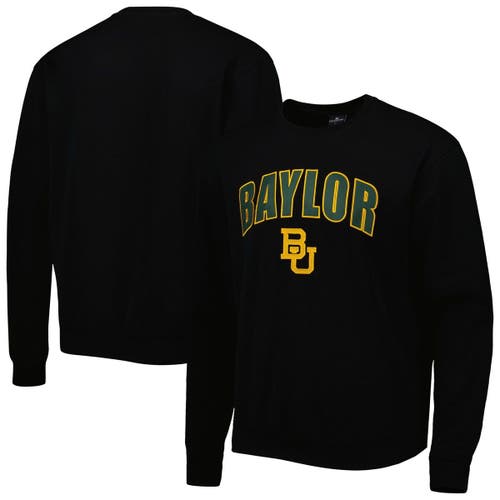 Men's Colosseum Black Baylor Bears Arch & Logo Pullover Sweatshirt