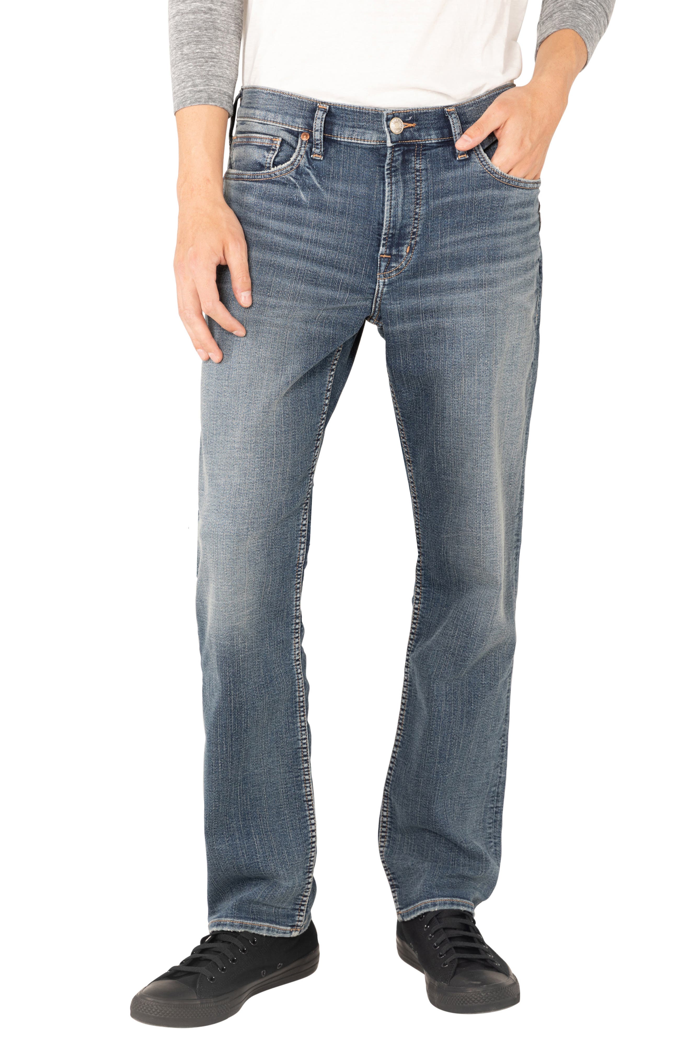 mens bootcut silver jeans