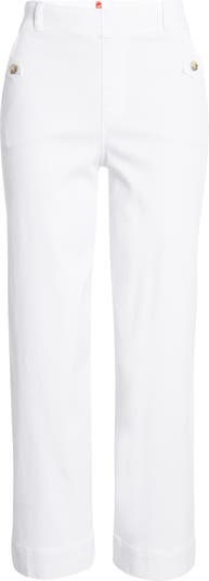 SPANX - Stretch Twill Cropped Wide Leg - Bright White – KJ Clothier