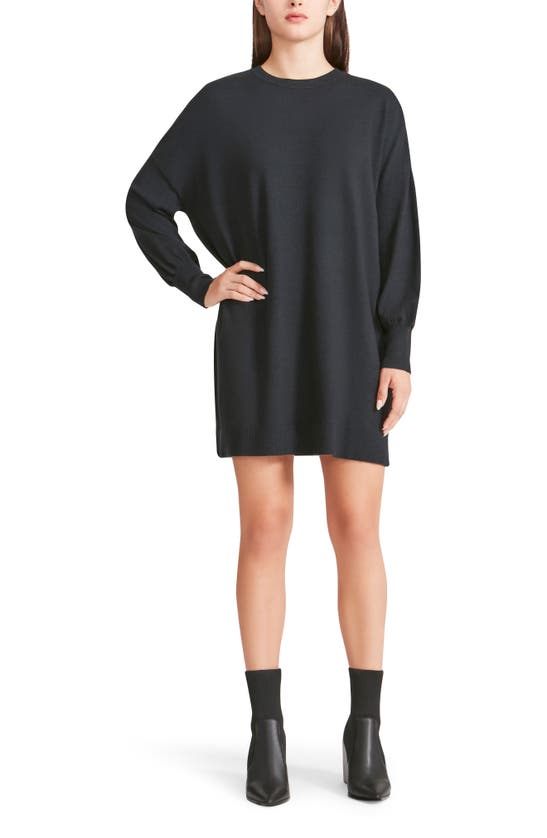Bb Dakota By Steve Madden Olivia Long Sleeve Sweater Minidress In Black ...