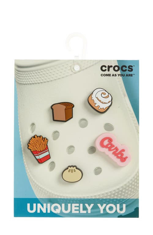 5-Pack Love Carbs Jibbitz Shoe Charms in White