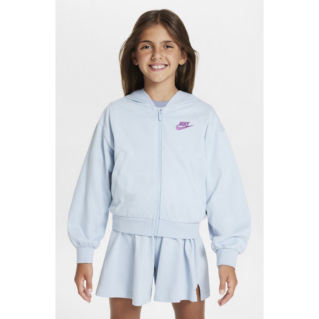 Nike Kids' Sportswear Cotton Jersey Hoodie In Blue