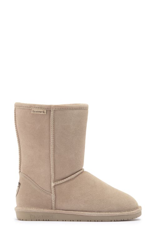Bearpaw Emma Short Genuine Sheepskin Lined Boot In Mushroom