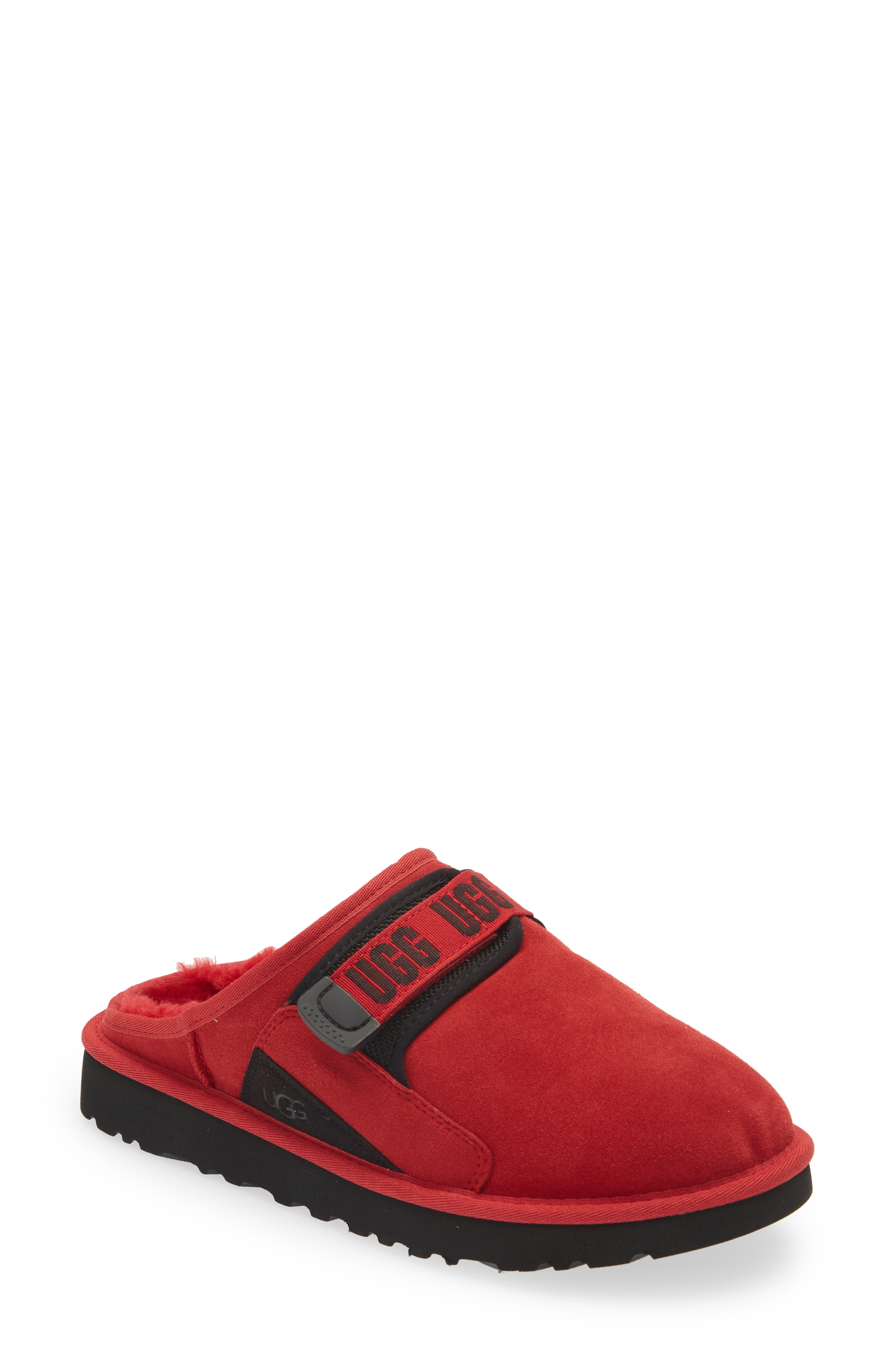 mens red slippers