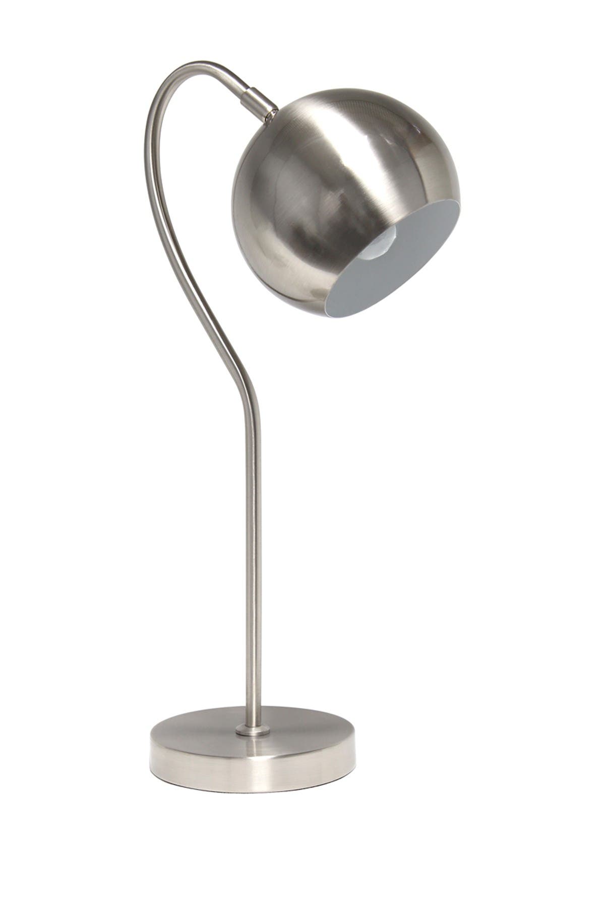 curve brushed nickel table lamp
